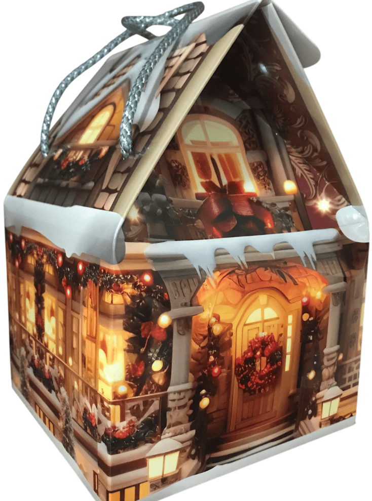 NEW Новорічний подарунок "Святкова хатинка" ТМ ГОЛУБА СВІТС 704г